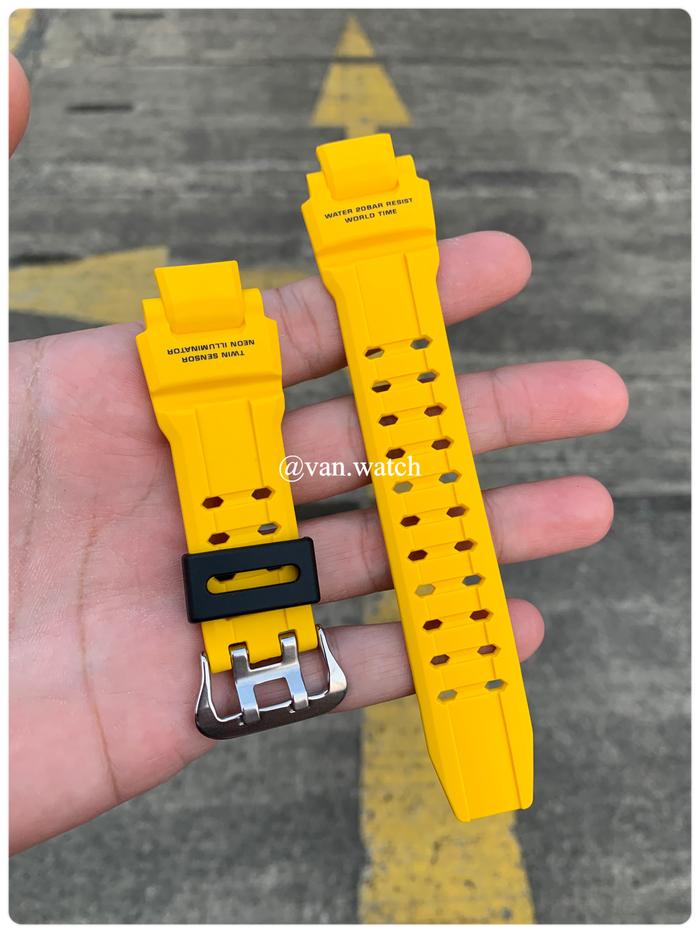 Strap CASIO GSHOCK GA 1100-9B GA 1000-9B GA 1000 KUNING ORIGINAL Holder Hitam