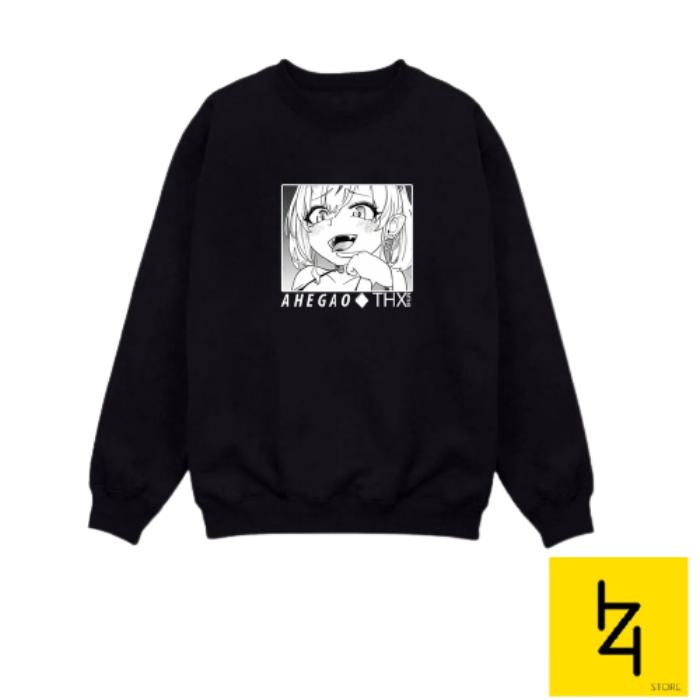 Sweater hoodie jaket Ahegao M L XL XXL 2XL 2L baju hangat panjang baru