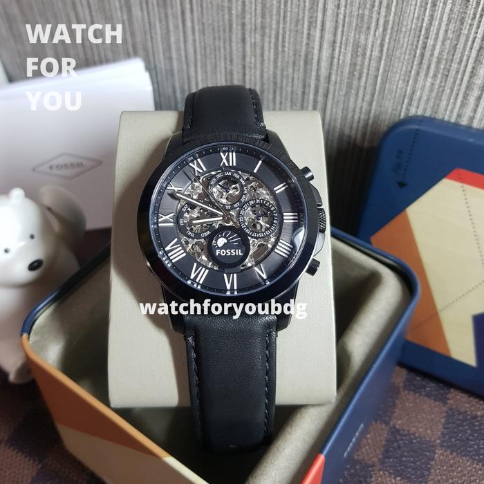 Jam Tangan Arloji Pria ME3028 Grant Fossil Automatic Hitam ME 3028 WFY