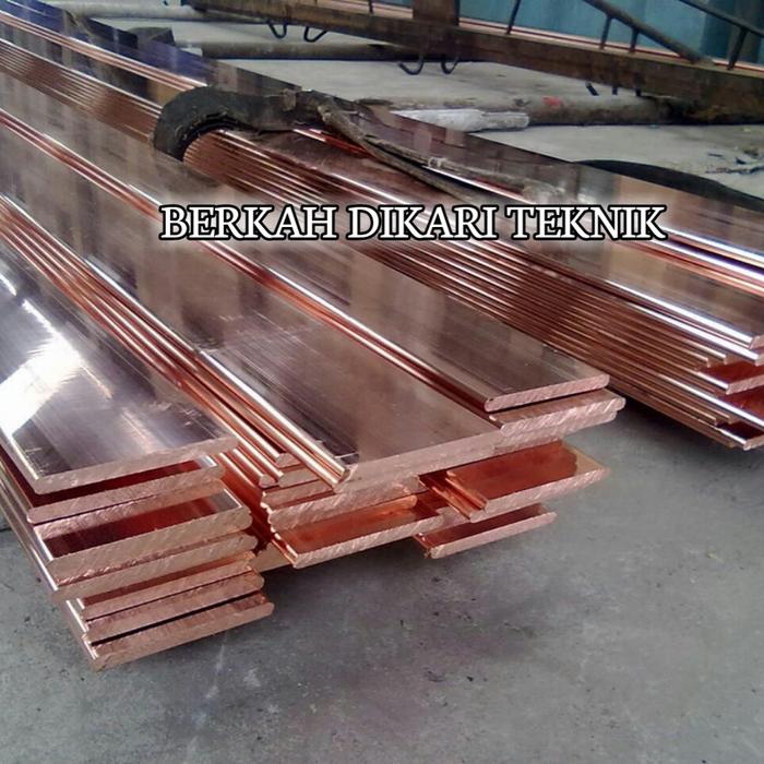 Plat Strip Busbar Tembaga 10mm x 100mm x 1200mm - plat strip tembaga