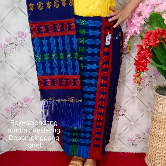 rok panjang katun motif ulos