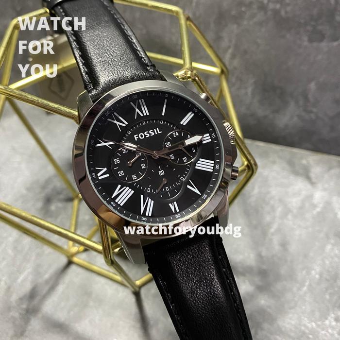ORIGINAL Jual Jam Tangan Fossil Grant Silver Black FS4812 FS 4812 WFY