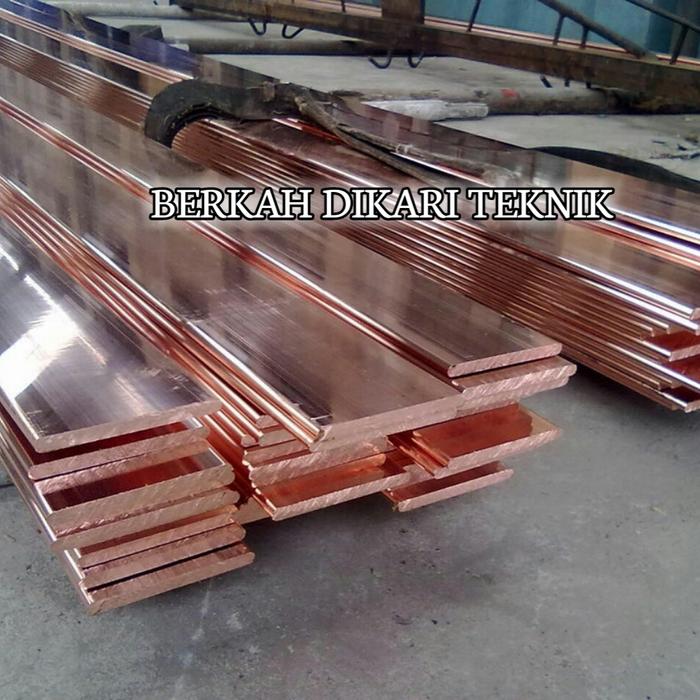 Plat strip Busbar Tembaga 5mm x 15mm x 500mm Tembaga murni import