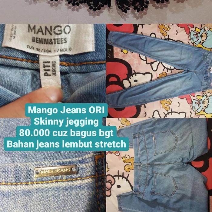 preloved jeans mango jegging bahan lembut stretch skinny jeans