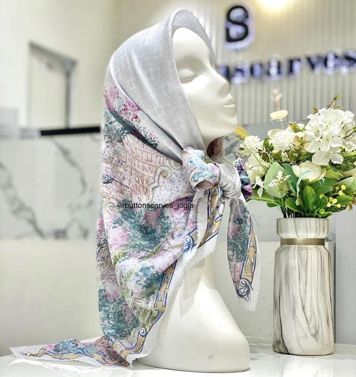 Buttonscarves The Sevilla Series Voal Small - Blanco