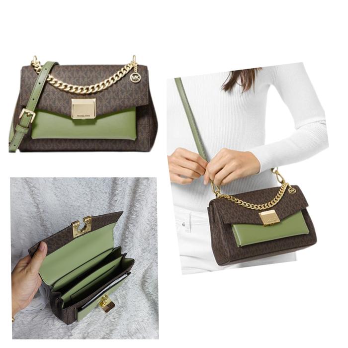 TAS WANITA MK LITA MEDIUM SHOULDER BAG LIGHT SAGE