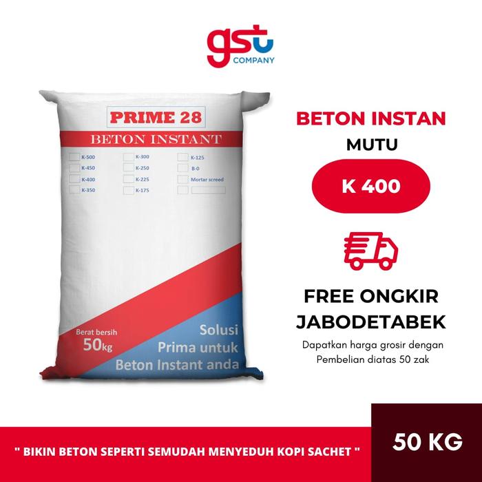 Beton instan mutu K-400(1DO Free ongkir Jabodetabek)