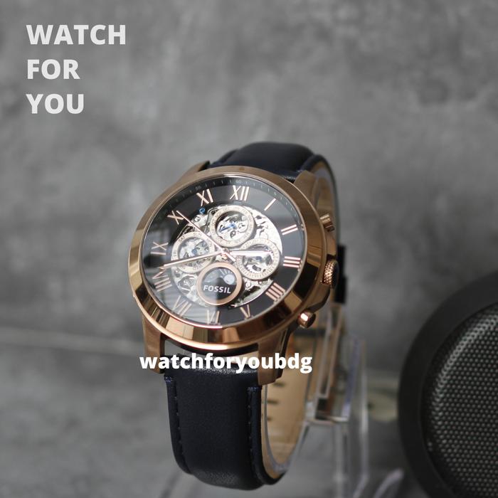 Jam Tangan Arloji Pria Fossil ME3029 Grant Automatic Hitam ME 3029 WFY