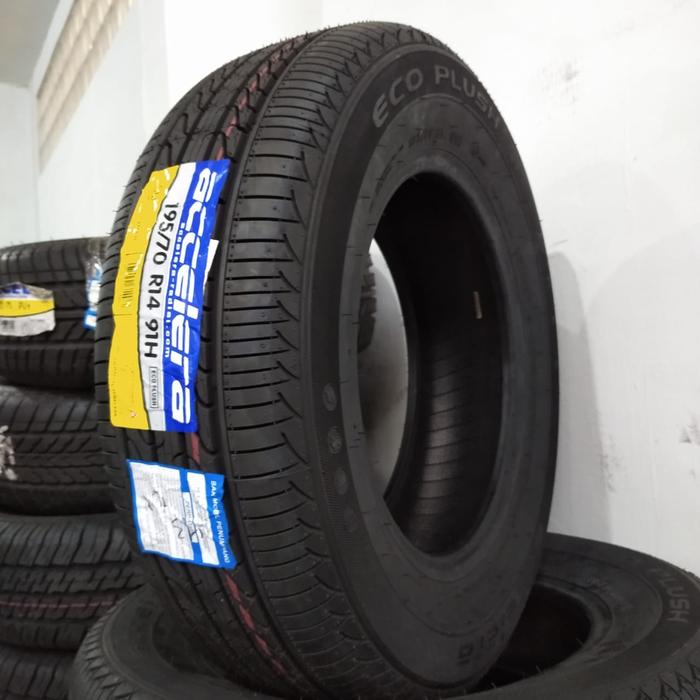 BAN MOBIL RING 14 MEREK ACCELERA ECOPLUSH 195 70 R14 BUKAN DUNLOP