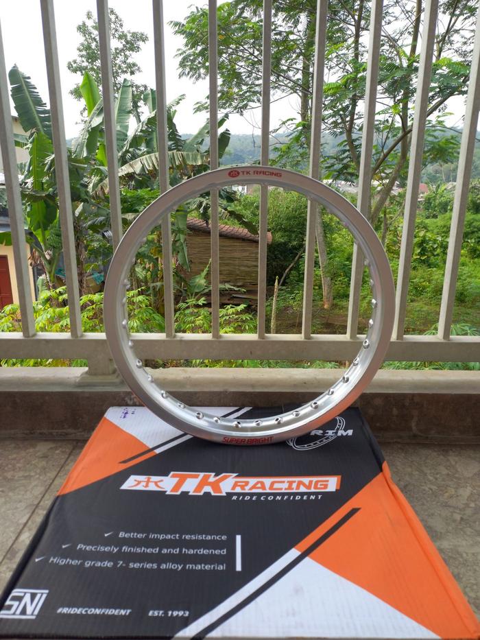 velg veleg tk racing japan ring 17 185 silver hole 36 silver original