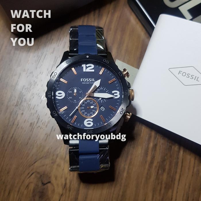 Jam Tangan Pria Fossil Nate Chronograph Original JR1494 JR 1494 Free