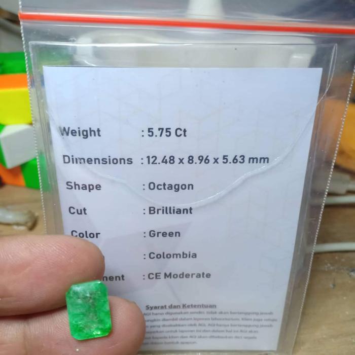 batu asli zamrud colombia plus sertifikat
