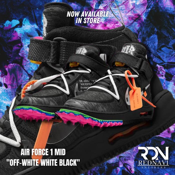Nike Air Force 1 Mid Off-White 'Black' Original