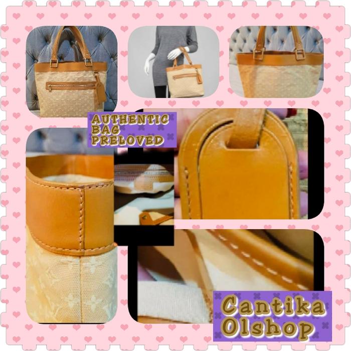 AUTHENTIC LV LUCILLE GM MINILIN BEIGE BAG PRELOVED