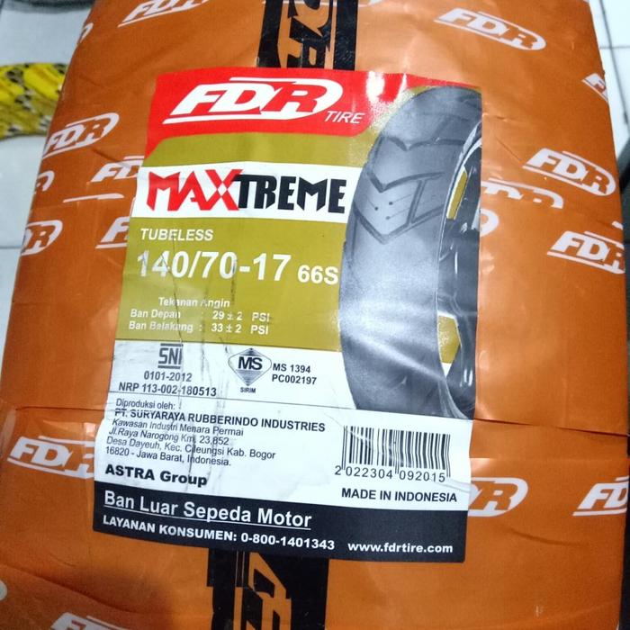 Ban FDR 140/70-17 MAXTREME INTERMEDIATE COMPOUND TUBELESS
