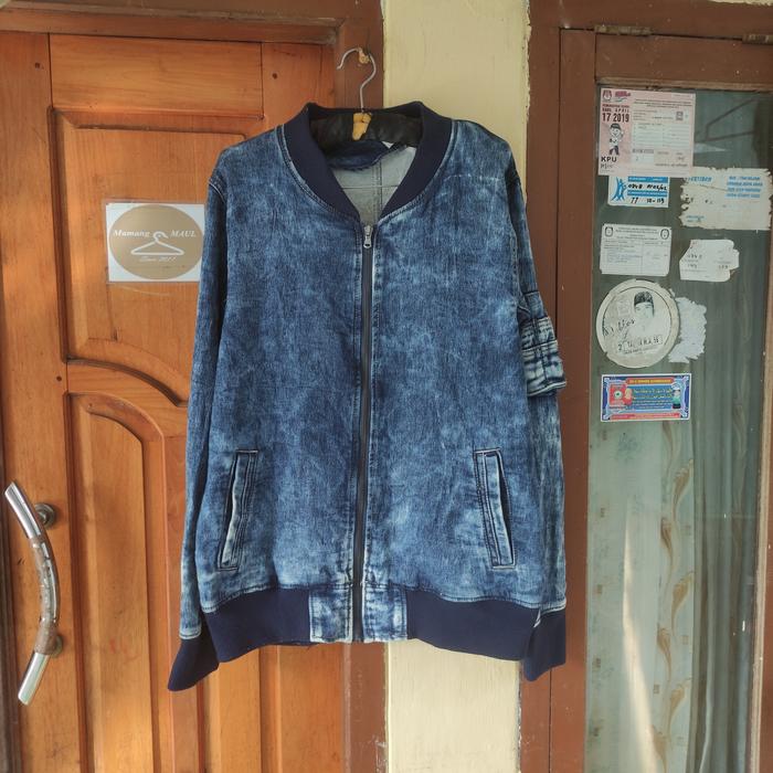 Jual Vintage Japanese Bomber Growth by Grail Denim Jacket Size L