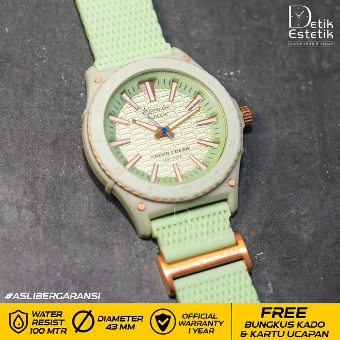 Alexandre Christie Green Ocean AC 6584 Hijau ToskaUnisex Original