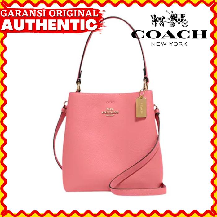Tas Coach Mini Town Bucket Bag Pink Wanita Original Branded