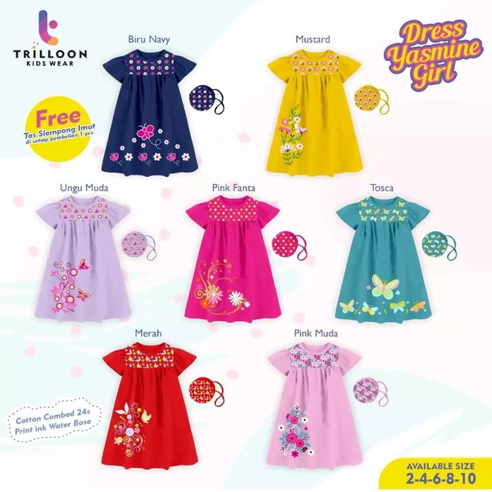 Dress Anak Yasmine Girl By Trilloon Kids Wear 2-10T