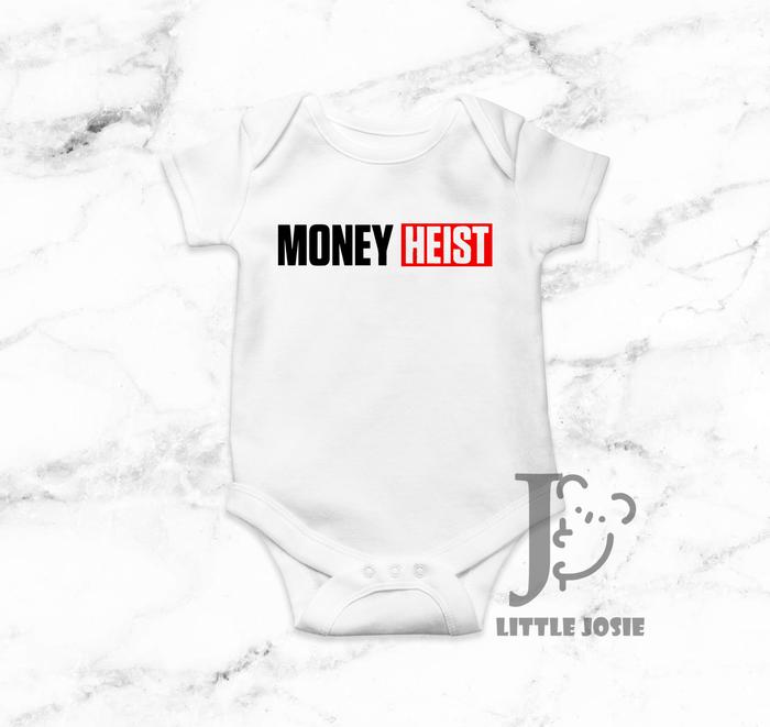 Jumper Bayi Money Heist Korea Kaos Baby Romper - Little Josie