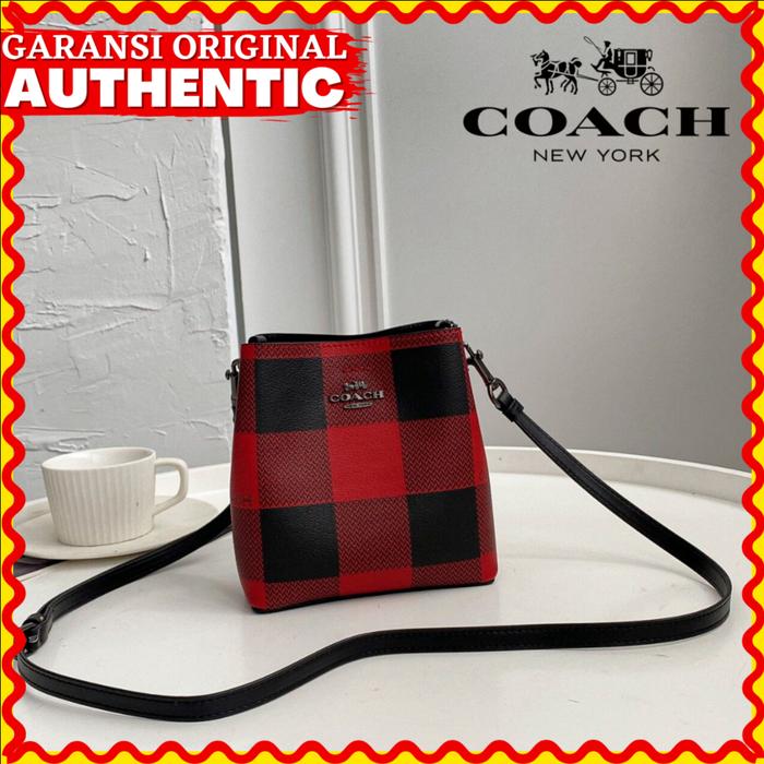Tas Coach Mini Town Bucket Bag With Buffalo Wanita Original Branded