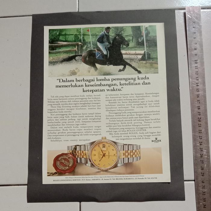 iklan warna arlojiii ROLEX 2 potongan majalah jadul kuno lawas