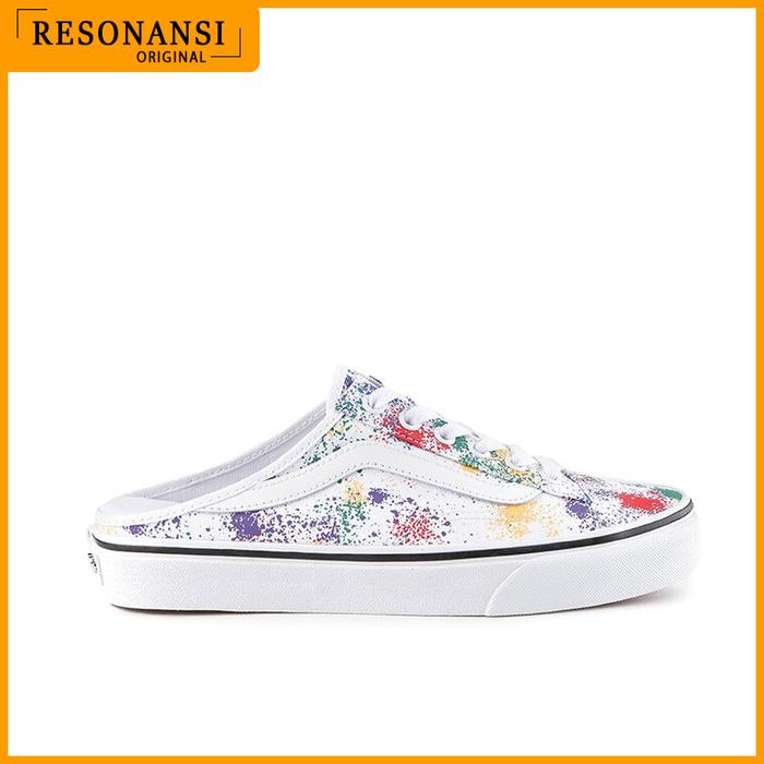 SEPATU WANITA TERBARU VANS ORIGINAL SLIP ON STYLE 36 MULE PUTIH KEREN