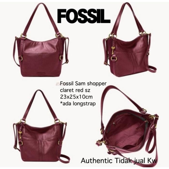 fossil SAM shopper Claret red nwt