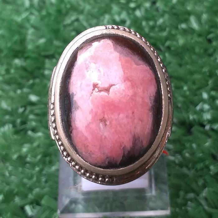 Batu Akik Legend Red Borneo Kalimantan Rhodonite Merah Hitamnya Unik
