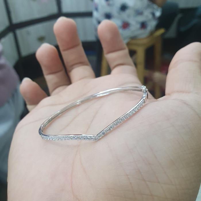 gelang bangle bangle aurel putih vtring emas