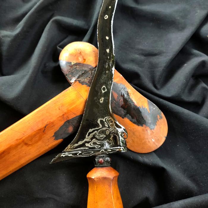 Keris Carubuk Luk 7 Pamor Tirto Tumetes Tangguh Majapahit Tua