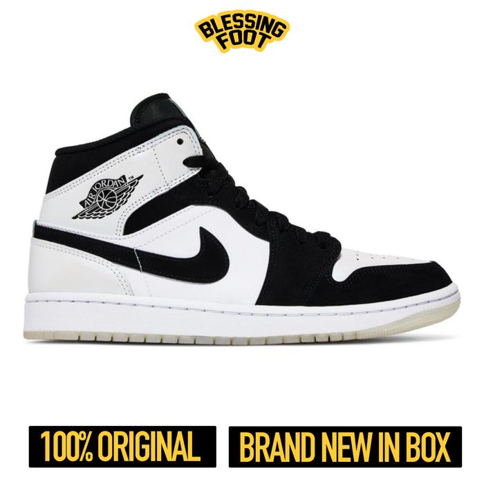 Air Jordan 1 Mid SE 'Diamond' White / Black ORIGINAL BNIB