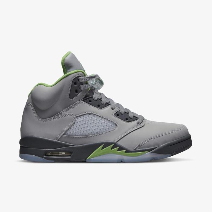 Nike Air Jordan 5 Retro GS 'Green Bean' Silver Grey Original BNIB