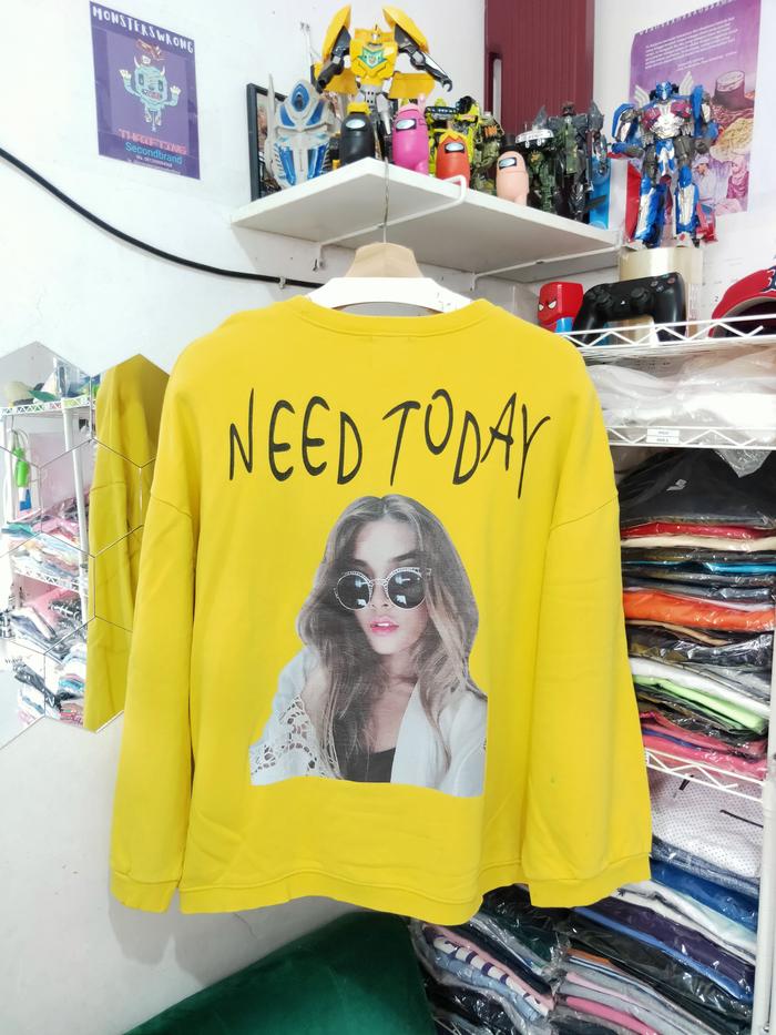 Crewneck Choco Caramel Kuning Need Today
