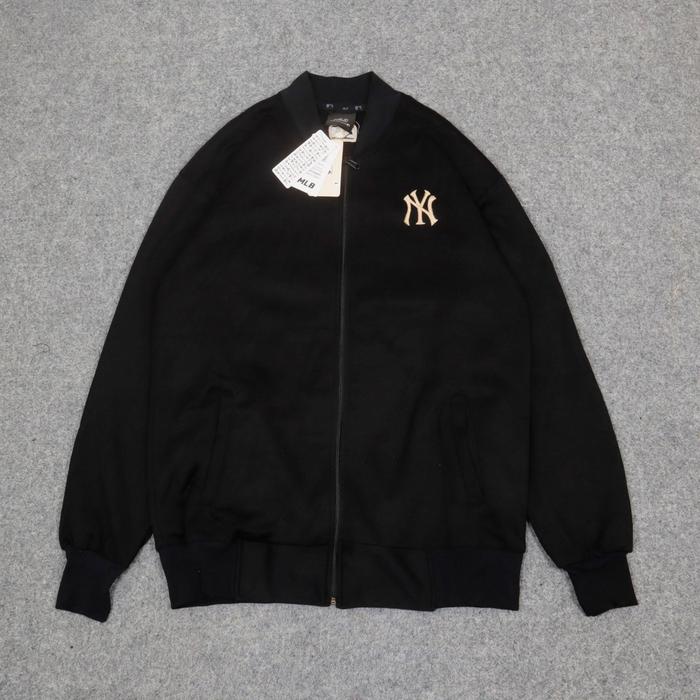 JAKET VARSITY MLB NEW YORK YANKEES LOGO BORDIR PREMIUM AUTHENTIC HITAM