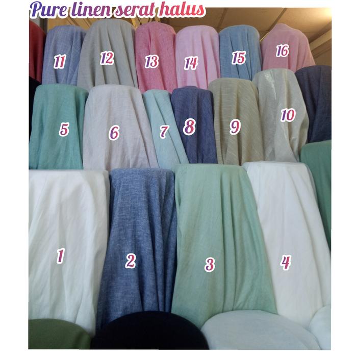 Kain linen premium/Bahan linen murni/Linen