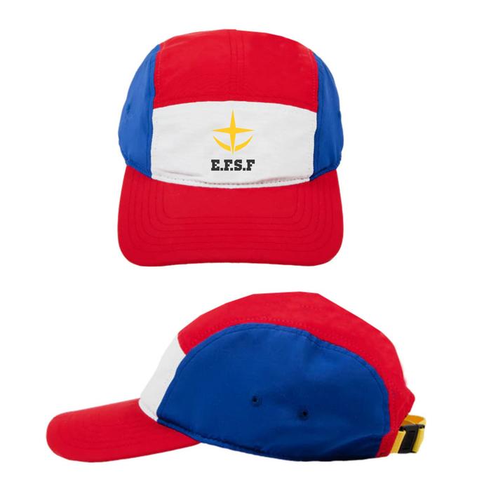Topi Gundam 5 Panel Cap EFSF Bordir Bukan Bandai Daban Hongli