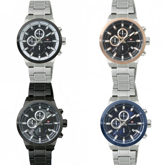 JAM TANGAN COMMANDO 7003 C 7003 G PRIA CHRONO ORIGINAL