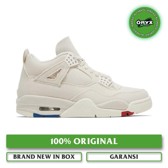 Air Jordan 4 Retro Canvas / Sail / Cement Grey / Fire Red