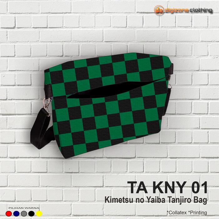 Tas Selempang Lipat Kimetsu No Yaiba Tanjiro Bag Custom ( TA KNY 01)