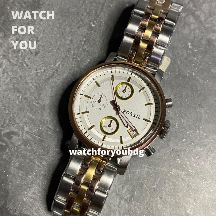 Jam tangan wanita fossil women ES3840 es 3840 Two Tone Original WFY