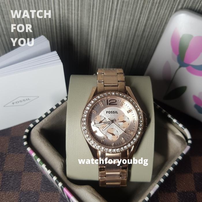 ES2811 RILEY MULTIFUNCTION ROSE GOLD-TONE Jam Tangan watch ES 2811 WFY