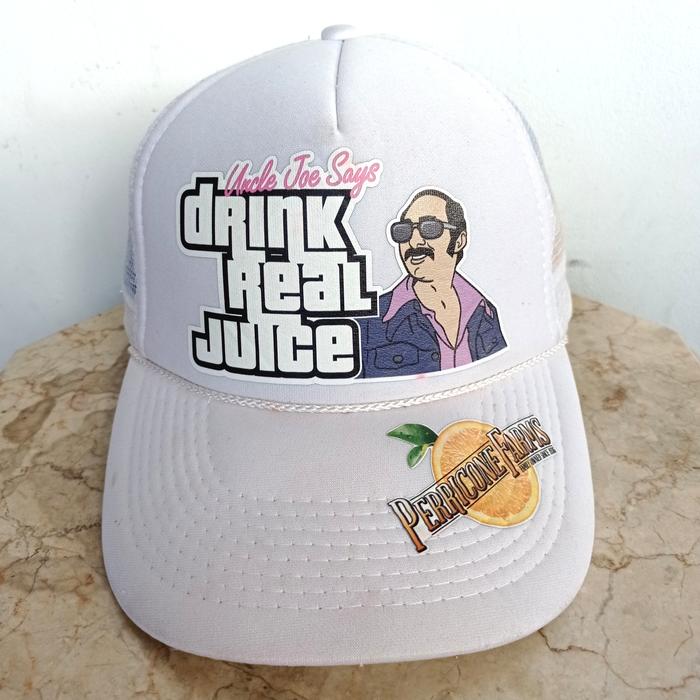 Topi Trucker Vintage OTO Uncle Joe Says Drink Real Juice Trucker Hat