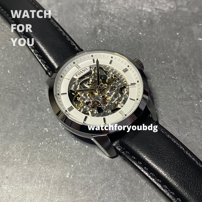 Jam Tangan Wanita ME3085 Automatic ME 3085 Silver Watch Fossil Box WFY