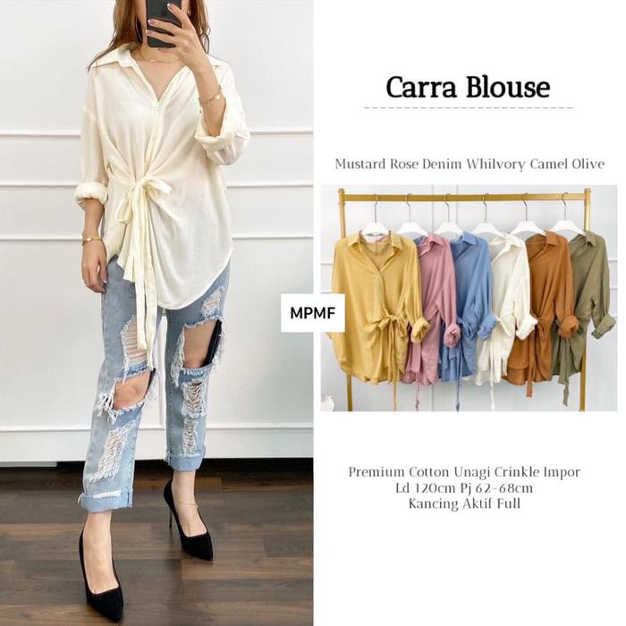 CARRA BLOUSE ATASAN WANITA CRINKLE AIRFLOW LD 124CM