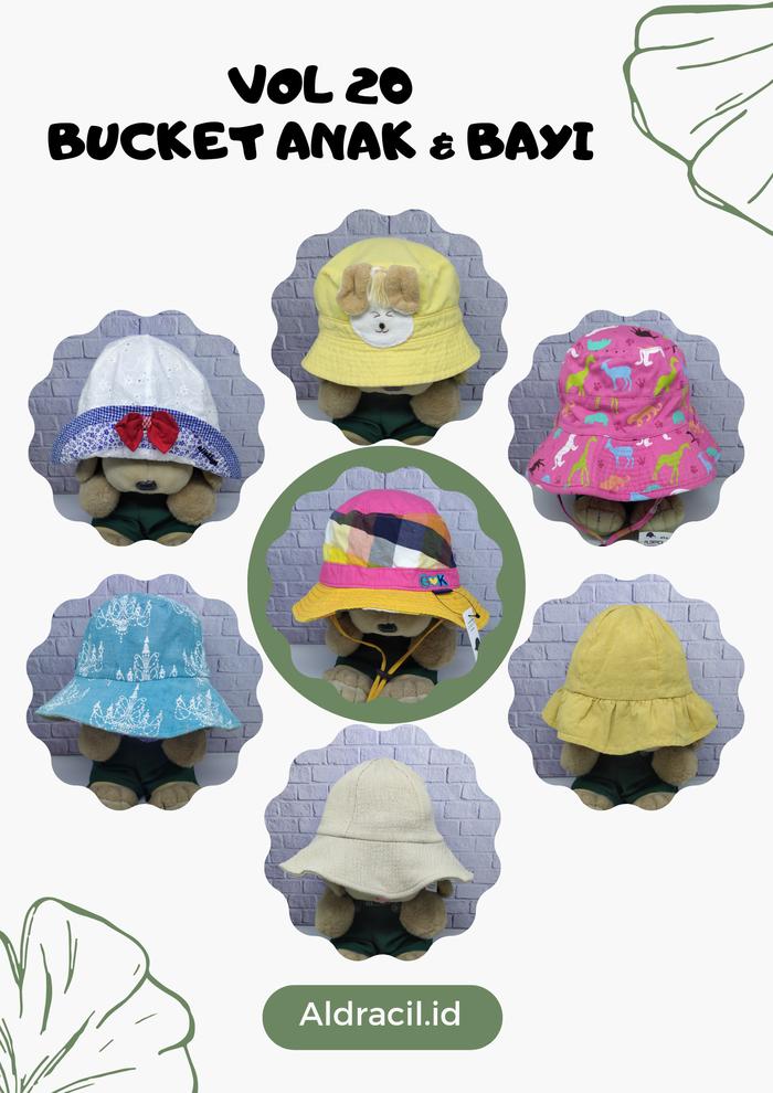 Aldracil – Topi Bucket Anak dan Bayi vol 20 Second Preloved Thrift Hat