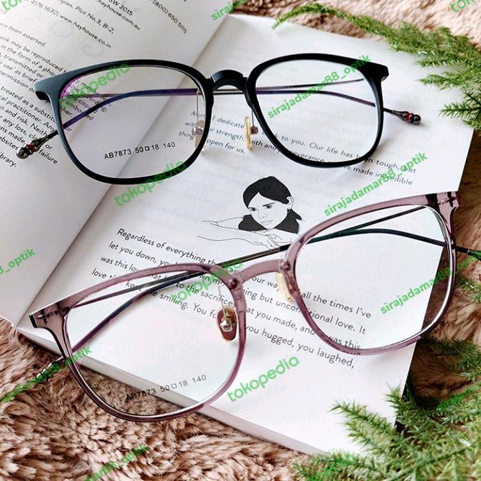 kacamata minus 7873 lentur,ringan, model fashionable paket lensa