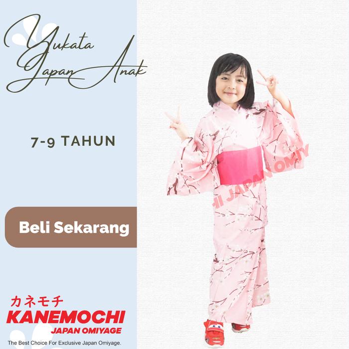 KANEMOCHI YUKATA ANAK PRIA & WANITA - YUKATA BAJU TRADISIONAL JEPANG - OLEH OLEH JEPANG - SOUVENIR J