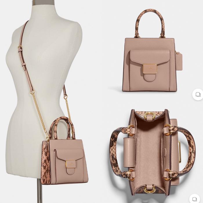 Coach pepper crossbody shell pink