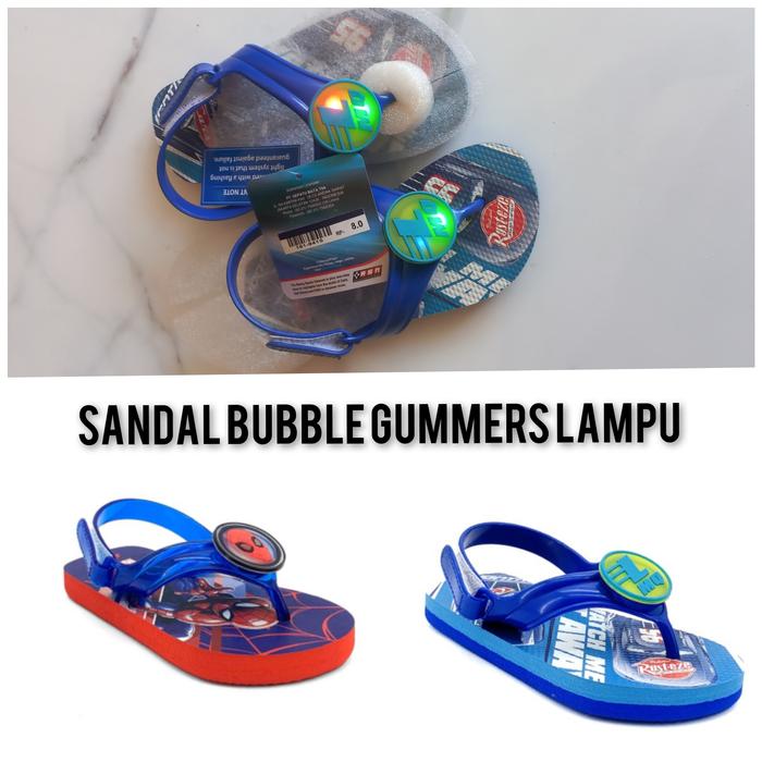sandal bata bubble gummers spiderman LED